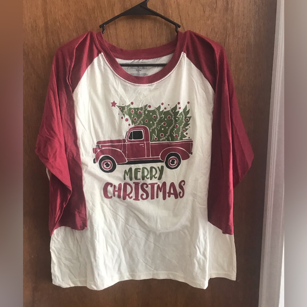 ❤️ Merry Christmas Raglan Shirt Size XL